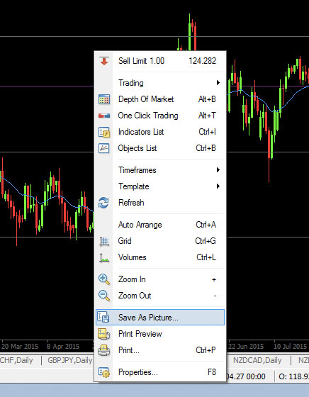Снимки экрана MetaTrader