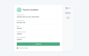 payment completed